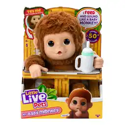 Walmart Little Live Pets My Baby Monkey Mango, 50+ Sounds and Reactions, Ages 4+ offer