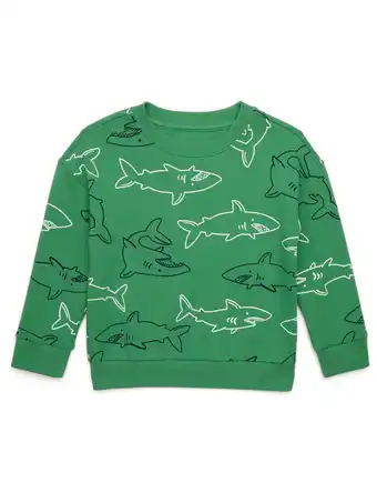 Walmart Wonder Nation Toddler Boys Fleece Graphic Top with Long-Sleeves, Sizes 12M-5T offer