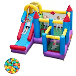 Walmart Costway 5-In-1 Inflatable Bounce Castle with Basketball Rim & Climbing Wall Blower Excluded offer