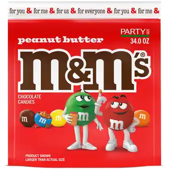 Walmart M&M's Peanut Butter Chocolate Graduation Party Candy, Party Size - 34 oz Bulk Bag offer