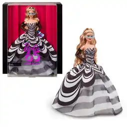 Walmart Barbie Signature 65th Anniversary Collectible Doll with Blonde Hair and Black and White Gown offer