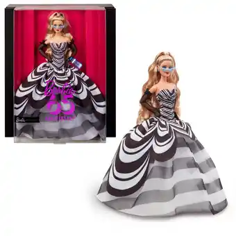 Walmart Barbie Signature 65th Anniversary Collectible Doll with Blonde Hair and Black and White Gown offer