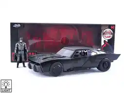 Walmart Jada Toys The Batman 1:18 Batmobile Light up Die-Cast Car & 3 Batman Figure Model Vehicles offer