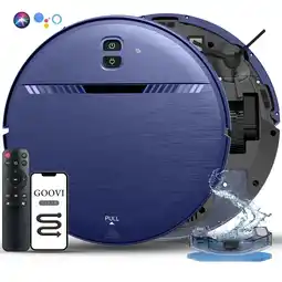 Walmart GOOVI Robot Vacuum Cleaner, 2 in 1 Robot Vacuum and Mop Combo for Pet Hair, Hard Floor offer