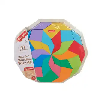 Walmart Fisher-Price Wooden Puzzle Toy with Mandala Design for Developmental Play, for Toddlers & Ages 3-5 offer