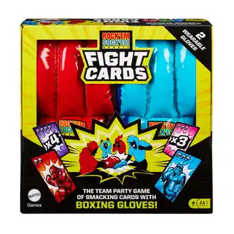 Walmart Rock Em Sock Em Robots Fight Cards Card Game with Two Boxing Gloves, Team Party Game offer