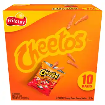 Walmart Cheetos Crunchy Cheese Flavored Snacks, 1 oz 10 Count offer