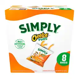 Walmart Cheetos Simply Puffs Cheese White Cheddar Flavored Snacks, 8 Count offer