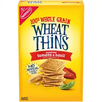 Walmart Wheat Thins Sundried Tomato & Basil Snacks, Whole Grain Wheat Crackers, Snack Crackers, 8.5 oz offer