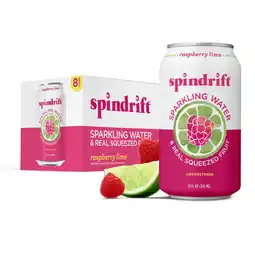 Walmart Spindrift Sparkling Water, Raspberry Lime, 12 Fl Oz, 8 Ct offer