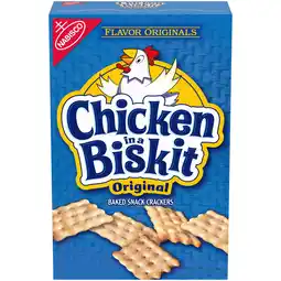 Walmart Chicken in a Biskit Original Baked Snack Crackers, Lunch Snacks, 7.5 oz offer