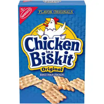 Walmart Chicken in a Biskit Original Baked Snack Crackers, Lunch Snacks, 7.5 oz offer