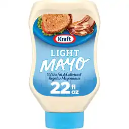 Walmart Kraft Light Mayo with 1/2 the Fat & Calories of Regular Mayonnaise Squeeze Bottle, 22 fl oz offer