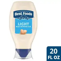 Walmart Best Foods Made with Cage Free Eggs Light Mayonnaise, 20 fl oz Bottle offer