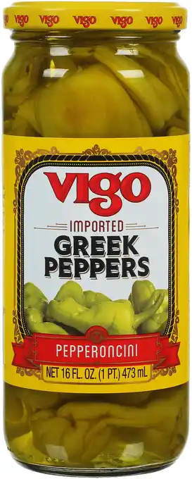 Walmart VIGO Greek Peppers, 16 oz (Pack of 6) offer