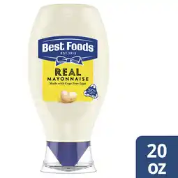 Walmart Best Foods Real Mayonnaise, Sandwich Spread Condiments, 20 fl oz Squeeze Bottle offer