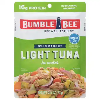 Walmart Bumble Bee Light Tuna in Water, 2.5 oz Pouch offer