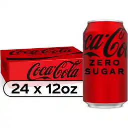 Walmart Coca-Cola Zero Sugar Sugar-Free Soda Pop, 12 fl oz Cans, 24 Pack offer