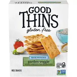 Walmart Good Thins Garden Veggie Rice Snacks Gluten Free Crackers, Snack Crackers, 3.5 oz offer