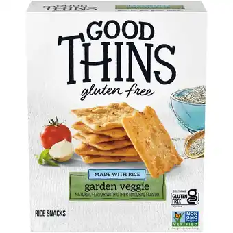 Walmart Good Thins Garden Veggie Rice Snacks Gluten Free Crackers, Snack Crackers, 3.5 oz offer