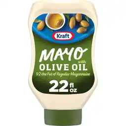 Walmart Kraft Mayo with Olive Oil Reduced Fat Mayonnaise Squeeze Bottle, 22 fl oz offer