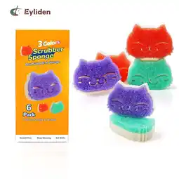 Walmart Eyliden Kitchen Scrubber Sponge for Dishes, Dual-Sided, Gift Box Set with 6pcs, Unscented offer