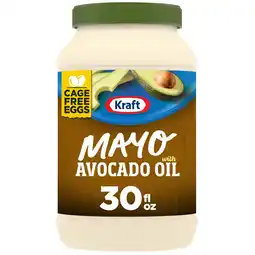 Walmart Kraft Mayo with Avocado Oil Reduced Fat Mayonnaise, 30 fl oz Jar offer