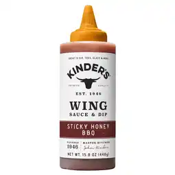 Walmart Kinder's Sticky Honey BBQ Wing Sauce, 15.8oz offer