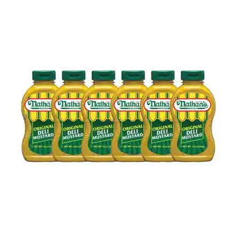 Walmart Nathan's Famous Original Deli Style Mustard, 12 oz Squeeze Bottle, 6 Pack offer