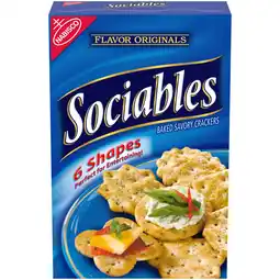 Walmart Flavor Originals Sociables Baked Savory Crackers, Party Snacks, 7.5 oz offer
