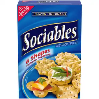 Walmart Flavor Originals Sociables Baked Savory Crackers, Party Snacks, 7.5 oz offer