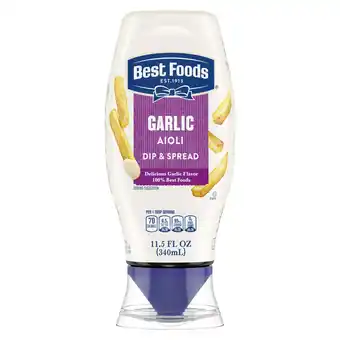 Walmart Best Foods Aioli Garlic Dip and Spread, 11.5 oz offer