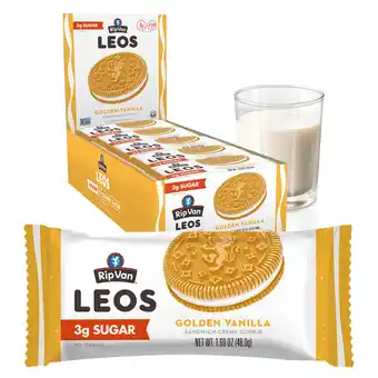 Walmart Rip Van Leos Baked Golden Vanilla Cookies, 2g Sugar, Low Carb, 10 Packs, 40 cookies (1.69oz Each) offer
