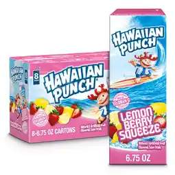 Walmart Hawaiian Punch Lemon Berry Squeeze Juice Drink, 6.75 fl oz, 8 Count Boxes offer