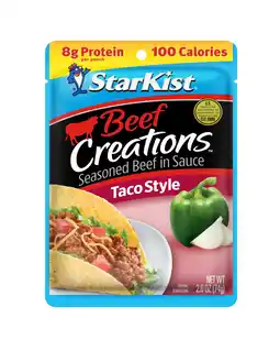 Walmart StarKist Beef Creations Taco Style Seasoned Beef in Sauce, 2.6 oz Pouch offer