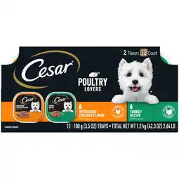 Walmart Cesar Filets In Gravy Poultry Lovers Variety Pack Wet Dog Food Adult, 3.5 Oz. Pack Of 12 offer