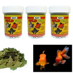 Walmart 3pk Gold Fish Flakes 0.35oz Balanced Diet Natural Color Enhancers Growth Health offer