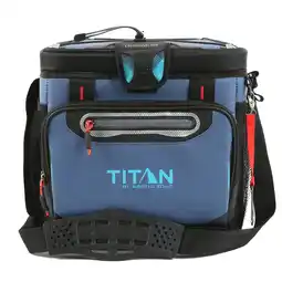 Walmart Titan by Arctic Zone 24 Can Zipperless Soft Cooler, Ocean Blue, 13 QT offer