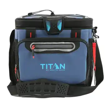 Walmart Titan by Arctic Zone 24 Can Zipperless Soft Cooler, Ocean Blue, 13 QT offer