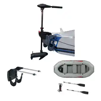Walmart INTEX 8 Speed Trolling Motor, Mount Kit and Mariner 4-Person Boat Set offer