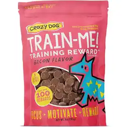 Walmart Crazy Dog Train-Me! Training Reward Mini Dog Treats Bacon offer