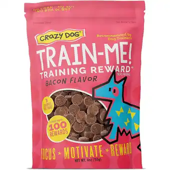 Walmart Crazy Dog Train-Me! Training Reward Mini Dog Treats Bacon offer