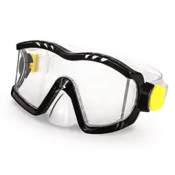 Walmart Dolfino Latex Free Adult Swim Mask, Black/Yellow, Ages 12+ offer
