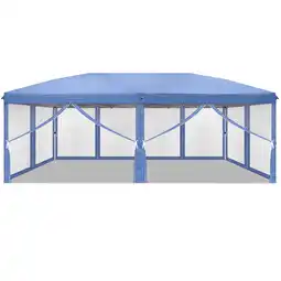 Walmart UBesGoo 10'x20' Canopy Tent Instant Open Gazebo Pop up Canopy w/ Mosquito Netting,Carry Bag,Blue offer