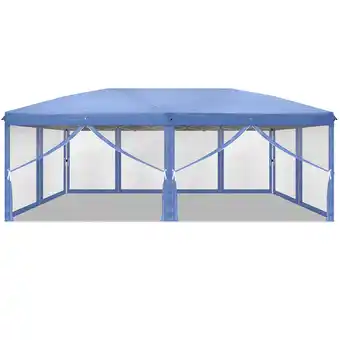 Walmart UBesGoo 10'x20' Canopy Tent Instant Open Gazebo Pop up Canopy w/ Mosquito Netting,Carry Bag,Blue offer