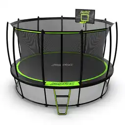 Walmart JumpFlex HERO 14' Trampoline with PROJAM Basketball Hoop and Net Attachment offer