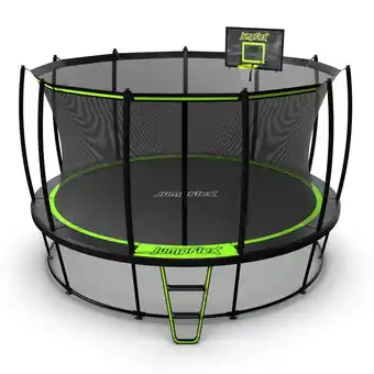 Walmart JumpFlex HERO 14' Trampoline with PROJAM Basketball Hoop and Net Attachment offer
