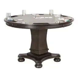 Walmart Bowery Hill 48 Round Reversible Top Wood Dining/Poker Table in Gray offer