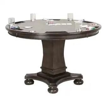 Walmart Bowery Hill 48 Round Reversible Top Wood Dining/Poker Table in Gray offer
