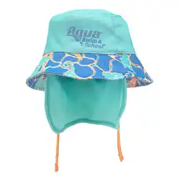 Walmart Aqua SwimSchool Sunshade Bucket Hat with Sun Shield for Infants, Blue, Unisex offer